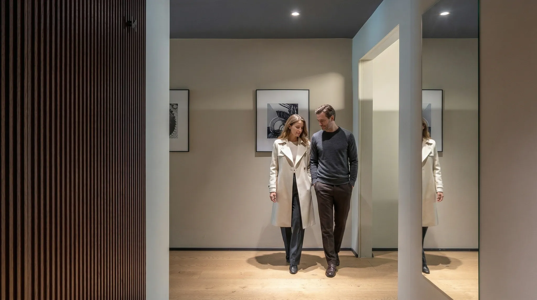 A corridor at Speronari — light, depth, quiet architecture